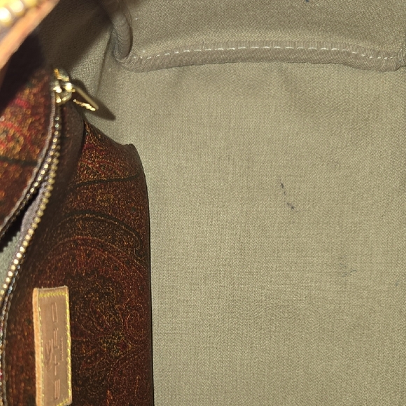 Etro Milano Vintage Red Paisley Speedy 20 Boston Travel Tote Bag - Picture 12 of 15